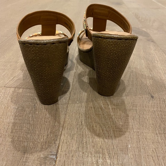 Born Lio Wedge Sandal Orange Multicolor - Picture 3 of 6